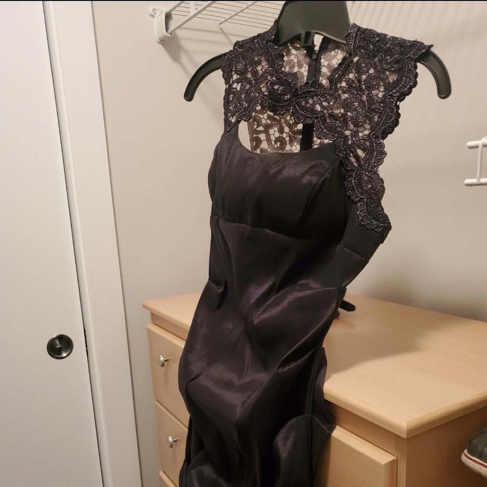 Black with lace 3/4 dress